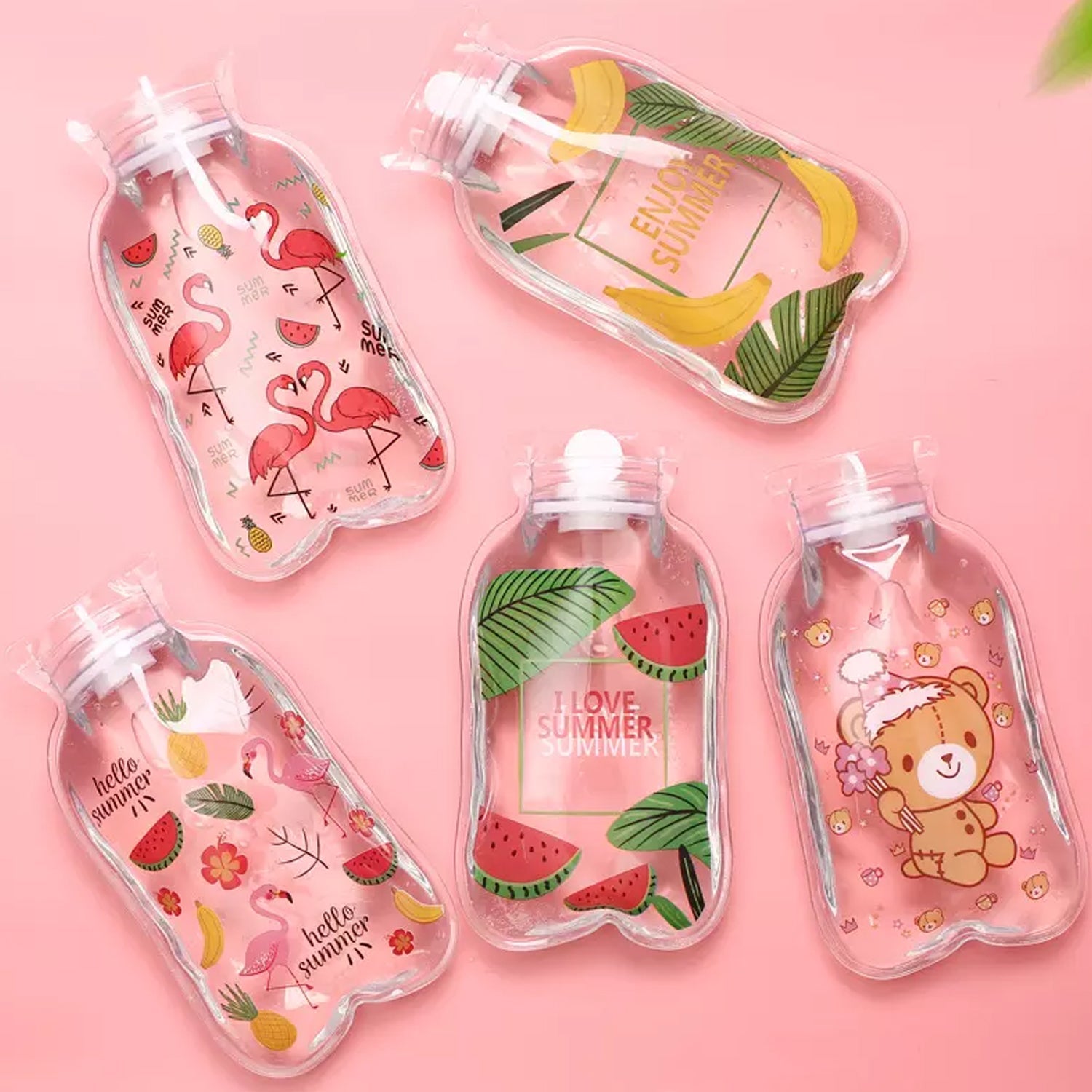 6541 TRANSPARENT MULTI DESIGN SMALL HOT WATER BAG WITH COVER FOR PAIN RELIEF, NECK, SHOULDER PAIN AND HAND, FEET WARMER, MENSTRUAL CRAMPS. DeoDap 6541 TRANSPARENT MULTI DESIGN SMALL HOT WATER BAG WITH COVER FOR PAIN RELIEF, NECK, SHOULDER PAIN AND HAND, FEET WARMER, MENSTRUAL CRAMPS. DeoDap